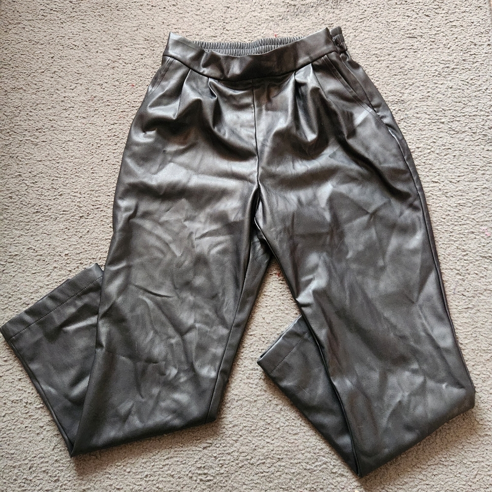 GREYLIN Women's Pants Medium Black Vegan Whimsigoth Elastic Waist Comfort